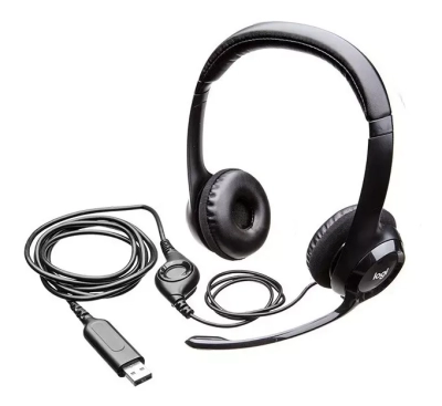 981-000060 - 10 Pzas Diadema Logitech ClearChat H390 Micrófono USB Supresión de Ruido