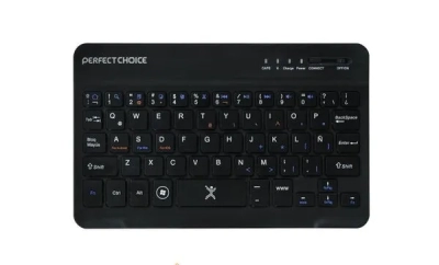 Mini Teclado Inalámbrico Perfect Choice PC-200932 Bluetooth MicroUSB Negro