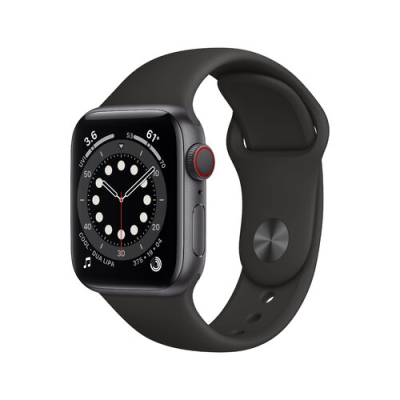 M02Q3LZ/A Apple Watch Series 6 S6 324x394 40mm GPS Celular watchOS Gris Espacial Correa Negra