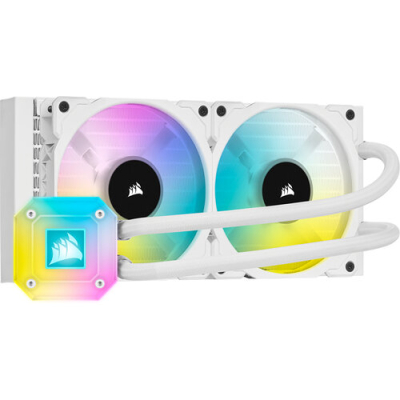 CW-9060050-WW Enfriamiento Líquido Corsair iCUE H100i ELITE CAPELLIX - 2 Ventiladores - 2400 RPM - RGB - Blanco