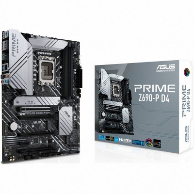 PRIME Z690-P D4 Tarjeta Madre ASUS PRIME Z690-P D4 - Socket 1700 - 4xDDR4 - 2133/3200/5333(OC) MHz - HDMI - DisplayPort - USB-C - USB 2.0/3.2 - ATX