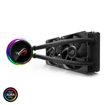 ROG RYUO 240 Enfriador Liquido Asus 2 Ventiladores 800/2500 RPM OLED Negro