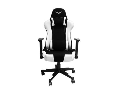 NA-0940B Silla Gamer Naceb Falcon - Soporta 140Kg - Negro con Blanco