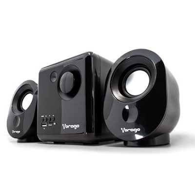 SPK-200 Bocinas Vorago 2.1 Subwoofer Lector de Memorias Negro