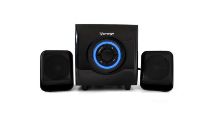 SPK-300 Bocinas Vorago Subwoofer Alámbrico 3.5mm USB Negro