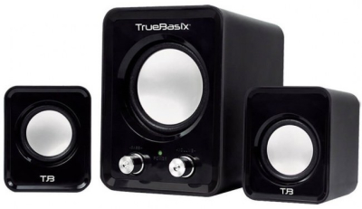 TB-922913 Bocinas TrueBasix 2.1 Subwoofer Alámbrico USB 3.5mm Negro