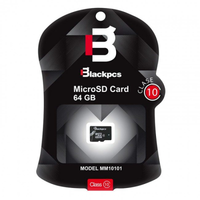 MM10101-64 Memoria MicroSDHC BLACKPCS 64GB Clase 10
