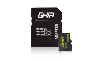 GAC-075 Memoria Micro SD GHIA 16GB Clase 6 Con Adaptador