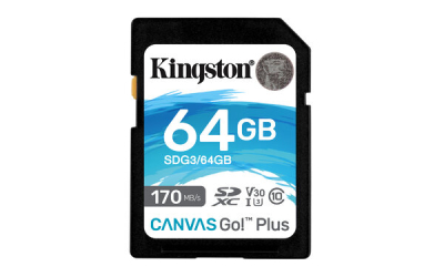 SDG3/64GB Memoria SDXC Kingston Technology Canvas Go! Plus 64GB Clase 10 UHS-I