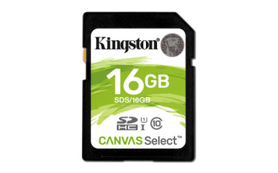 SDS/16GB Tarjeta de Memoria SDHC Kingston Canvas Select 16GB Clase 10 UHS-I