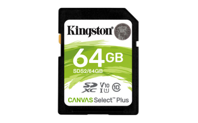SDS2/64GB Tarjeta de Memoria SDXC Kingston Canvas Select Plus 64GB Clase 10 UHS-I