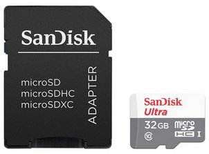 SDSQUNR-032G-GN3MA Memoria MicroSDHC SanDisk Ultra 32GB Clase 10 UHS-I C/Adaptador