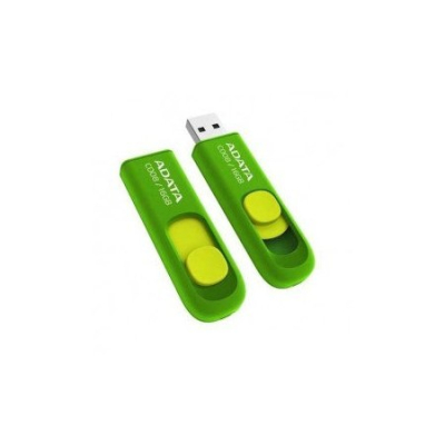 AC008, 16G-RGN, Memoria USB, Adata AC008, USB 16GB, USB 2.0 Retráctil Verde