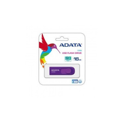 AC008 - 16G-RPU Memoria USB - ADATA AC008 16GB - USB 2.0 - Retráctil Morado