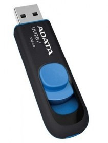 AUV128-64G-RBE, Memoria Adata, AUV128, RBE 64GB, USB 3.0, Negro/Azul