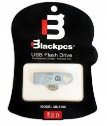MU2108S-16 Memoria Blackpcs, USB 16GB, Plata