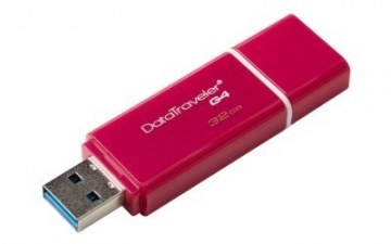 KC-U7332-7AM - Memoria Kingston - Data Traveler G4 - 32GB - USB 3.0 - Rosa/Blanco