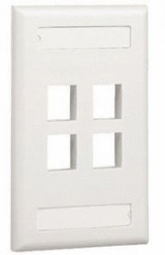 Conector Panduit Nk4fiwy 4 Puertos ABS Blanco