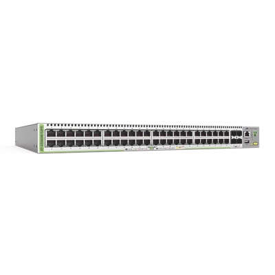 AT-GS980M/52PS-10 Switch Allied Telesis 48 Puertos Gigabit 10/100/1000Mbps + 4 Puertos SFP PoE Total de 740 Watts Administráble