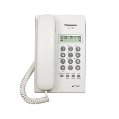 Teléfono Panasonic KX-T7703X 2 Líneas LCD 30 Canales Identificador Blanco